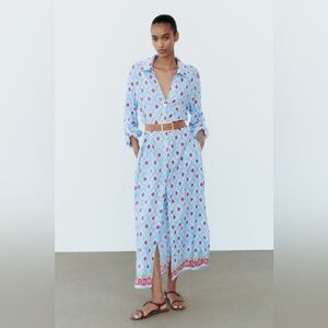 Zara Patterned Shirt Dress